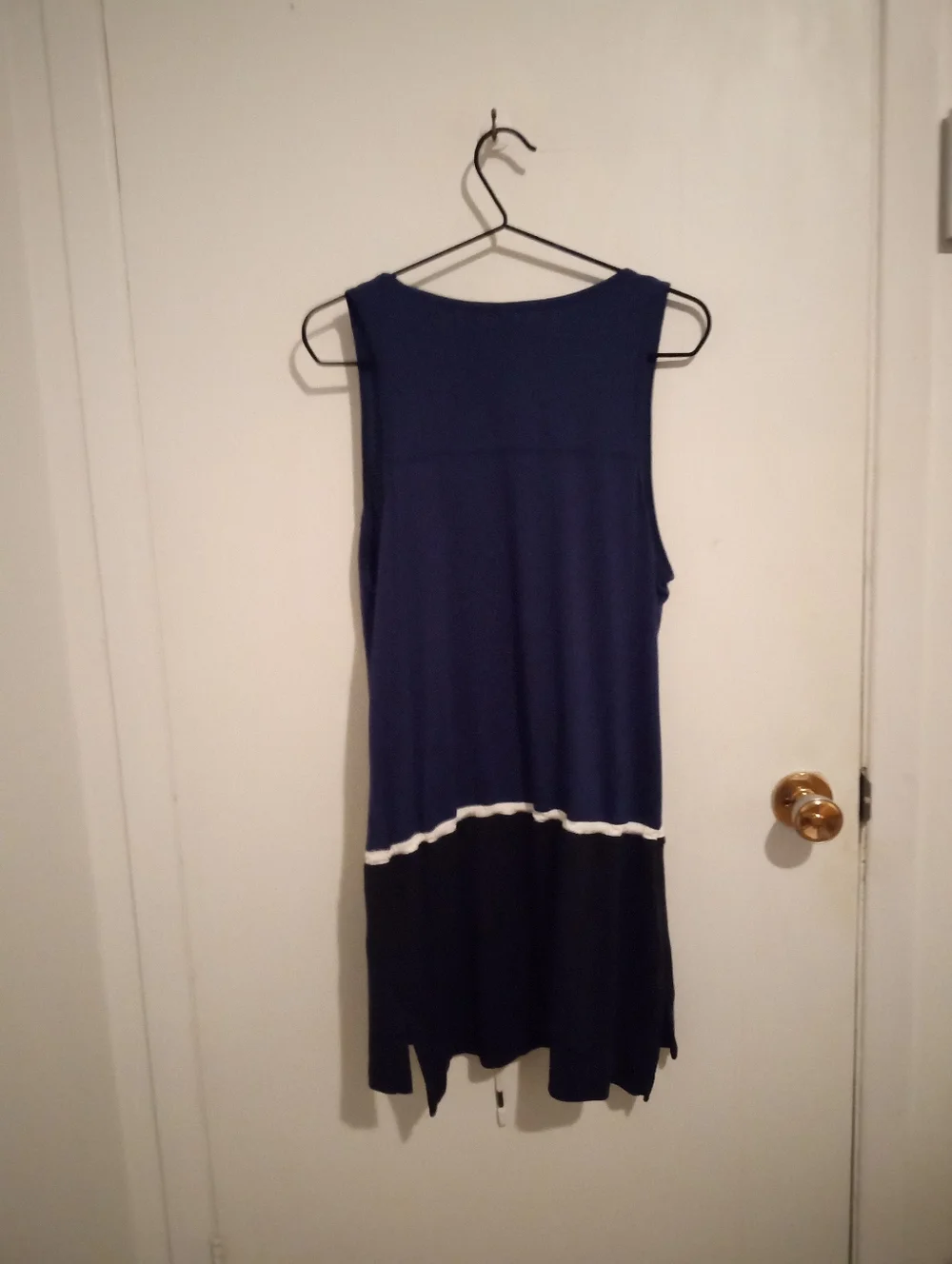 Lole Navy Two-Tone Midi Dress with Drawstring - Picture 6 of 7